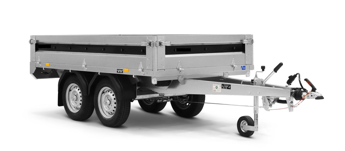 Remorque plateau professionnelle 4260STB2000 – Acier, 2 essieux, freiné
