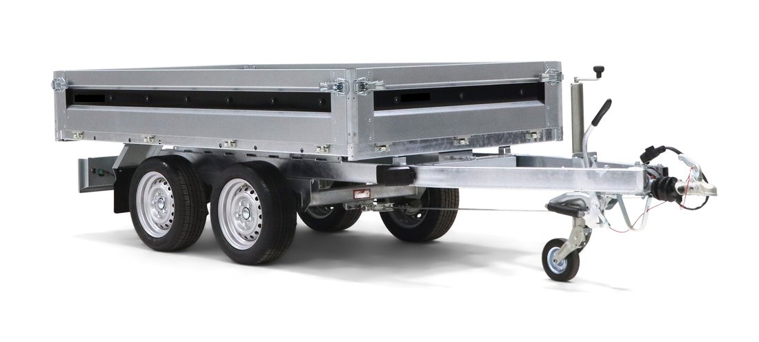 Remorque Benne BT4310STB2000 – Électro-hydraulique 2 essieux – 2000 kg